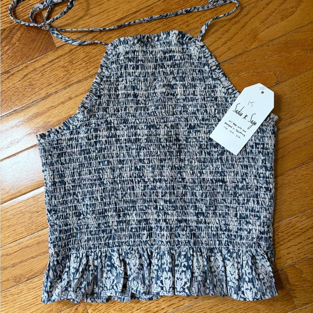 NWT Sadie & Sage Halter Crop Top